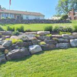 Retaining wall & landscaping